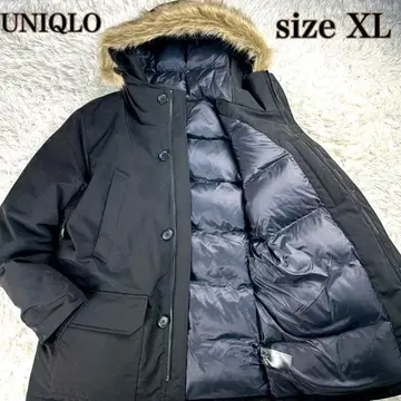 [컨디션 최상 빅 XL] 유니클로 울트라웜 하이브리드 다운 코트 블랙