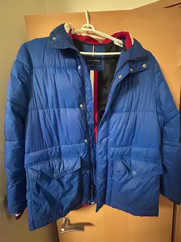 파랑 다운 자켓 2 포켓