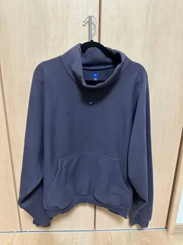 YZY 다크 그레이 하이넥 후드티 M