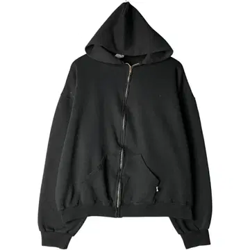 00s 러셀 애슬레틱 집업 후디 블랙 무지