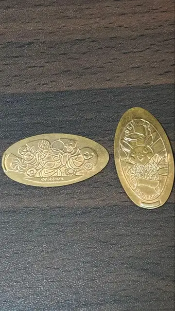 포켓몬 메달 리프 2개 세트 후파 & 오키나와 한정판 피카츄