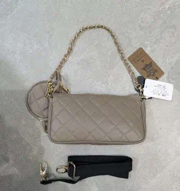 MODE FOURRURE 이탈리안 카프 퀼팅 체인 숄더백