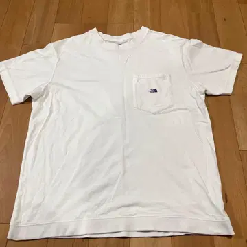 THE NORTH FACE 퍼플 라벨 화이트 티셔츠