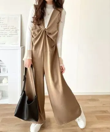 전후 2way 리본 디자인 살로펫 베이지