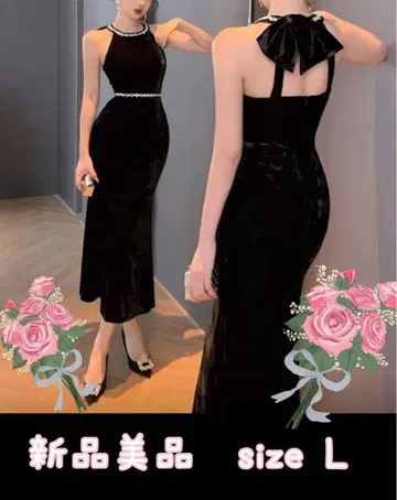 신상 블랙 벨벳풍 드레스 L 사이즈