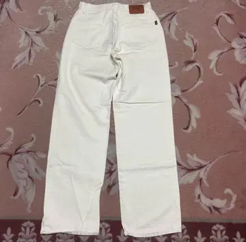 BOBSON 화이트 데님 스트레이트 팬츠 메이드 인 재팬