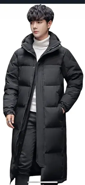 블랙 벤치 코트 XL