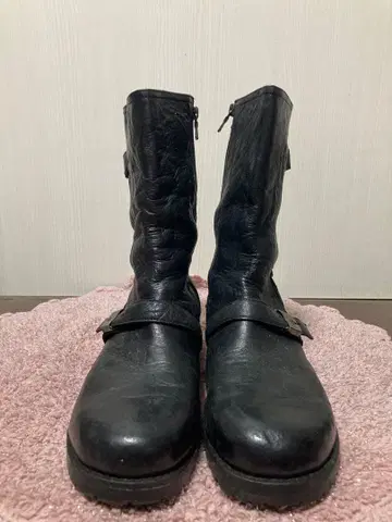 닐바렛 가죽 엔지니어 부츠 블랙 41