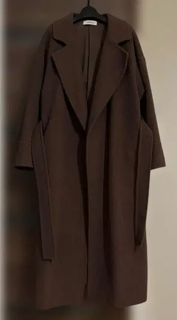 미라 오웬 브라운 롱 코트 벨트 포함