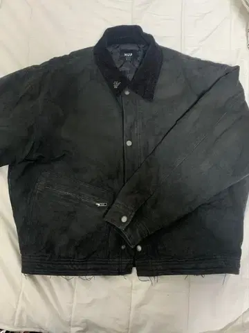 HUF 블랙 코듀로이 자켓 옷깃