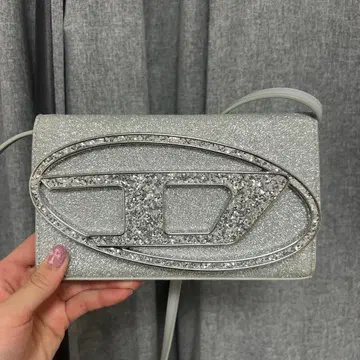 실버 글리터 숄더백