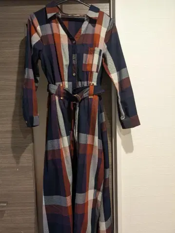 REDYAZEL 레이디 아젤 체크 무늬 긴팔 셔츠 원피스 S 사이즈