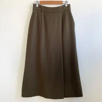 UNITED ARROWS 랩 롱 플레어 스커트 울