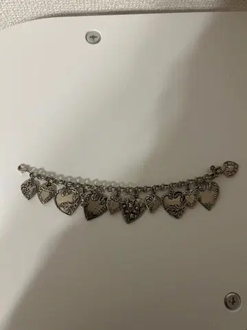 하트형 실버 팔찌