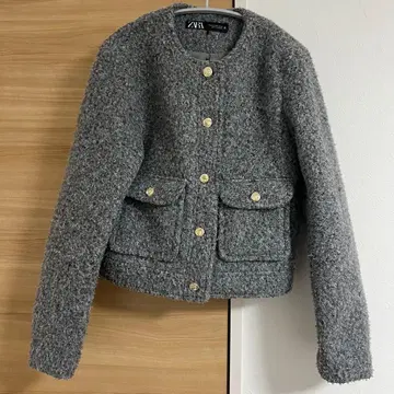 ZARA 자켓 부클레 숏 자켓