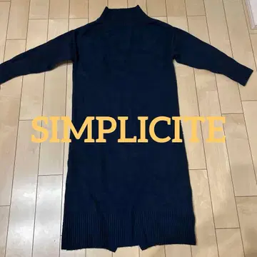 [ SIMPLICITE ] 네이비 터틀넥 니트 원피스