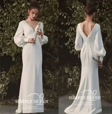 SIMPLY SEVEN 화이트 웨딩 드레스