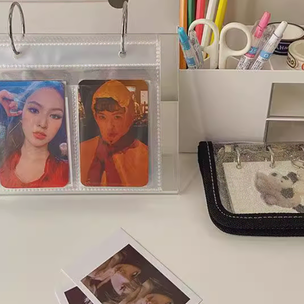 데스크테리어 포카 케이스 아크릴 스탠드 미니 장식함