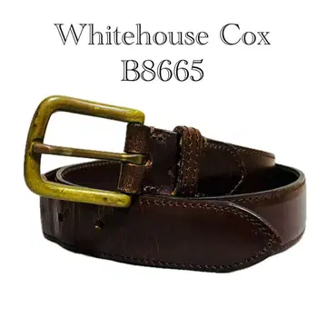 화이트하우스코스 가죽 벨트 B8665 브라이들 가죽 브라운
