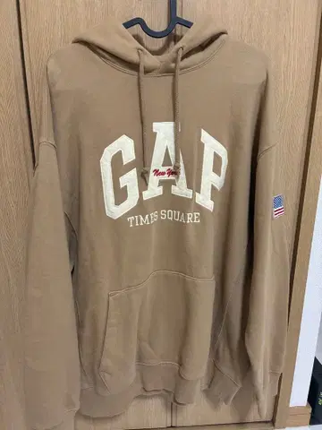 GAP 베이지 후드 부착 후드티