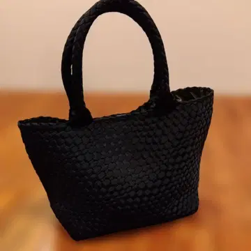 efffy 토트백 뜨개질 블랙