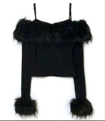 melt the lady wide fur tops Black