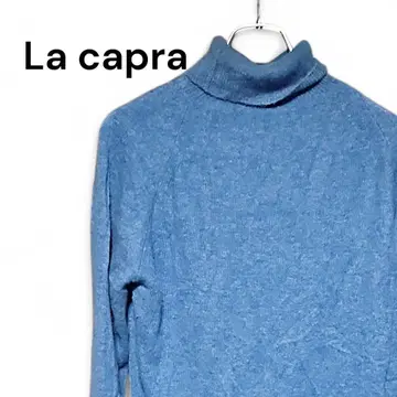 라카프라 La capra 캐시미어 100% 스웨터 블루 LL 사이즈