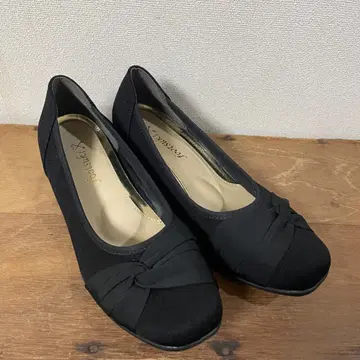 새상품급 풋스키 펌프스 컴포트 슈즈 스퀘어토 24 블랙