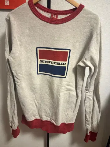 hysteric glamour 맨투맨 그레이/레드 90s