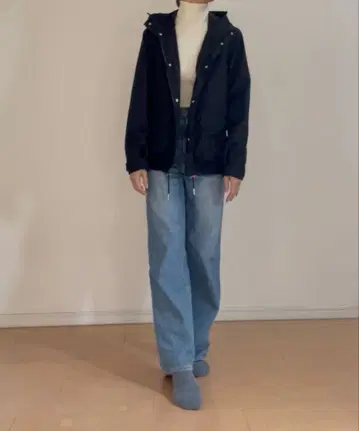 Beauty and Youth 블랙 블루종 마운틴 후드티 새상품급