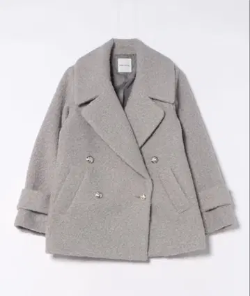 REDYAZEL 보아 더블 미들 코트 라이트 그레이 S