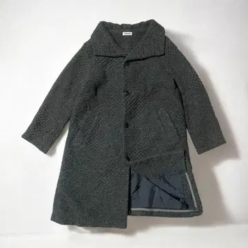 Plantation 모헤어 혼방 울 코트 모헤어 혼방 그레이 2