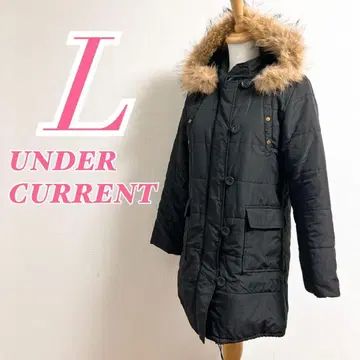 UNDER CURRENT 블랙 L 충전솜 다운 아우터 후드 부착