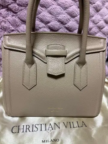 CHRISTIAN VILLA 베이지 핸드백