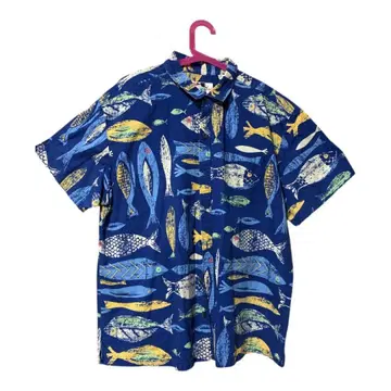KAHALA 알로하 셔츠 반팔 물고기 패턴 클리닝 완료