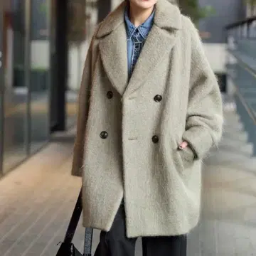 새상품 TICCA 별주 모헤어 혼방 텐트 코트