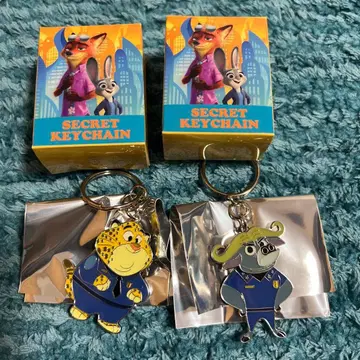 디즈니 스토어 크로우하우저 보거 서장 주토피아 시크릿 키체인