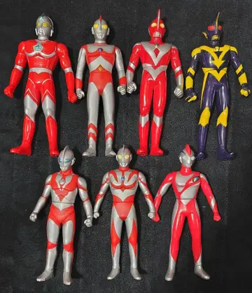 울트라맨 17cm 사이즈 쇼와 헤이세이 극장판 소프트 비닐 7체 세트