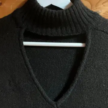 코스튬 내셔널 90S 하이넥 and 브이넥 니트 40 다크 브라운 계열