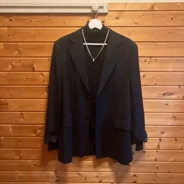 코스튬 내셔널 90S 하이넥 and 브이넥 니트 40 다크 브라운 계열