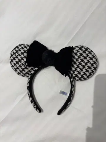 미니 머리띠 블랙 하운드투스 체크 패턴 디즈니