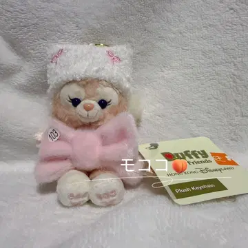 홍콩 디즈니 리나벨 겨울 앉은 봉제 인형 키체인