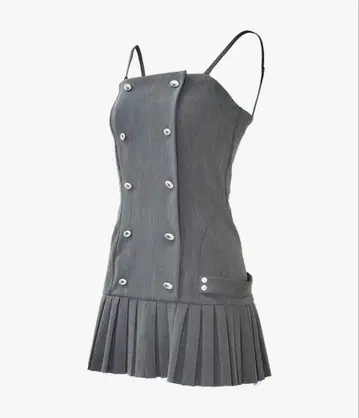 theredthread S oval pleats dress gry