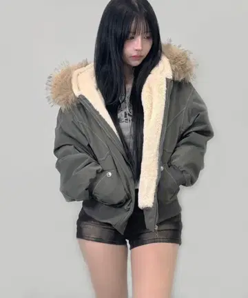 [ 퍼 탈부착 가능 ] 2WAY 퍼 후드 자켓