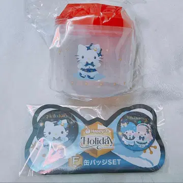 산리오 해피 복권 D상 헬로키티 F상 캔뱃지 세트