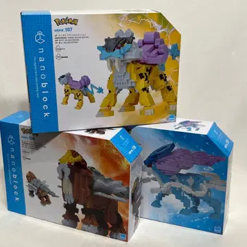 미개봉 새상품 나노블록 포켓몬스터 라이코 엔테이 스이쿤 세트