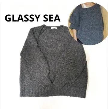 GLASSY SEA 그래시시 비대칭 니트 울 알파카