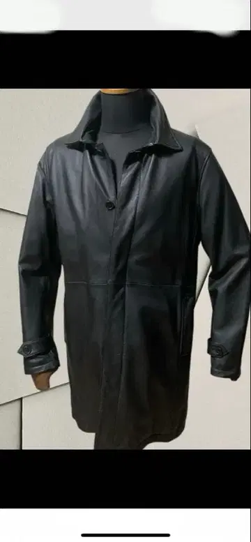 남성용 시어링 가죽 코트