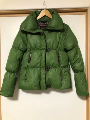 그린 다운 자켓 후드 부착 L