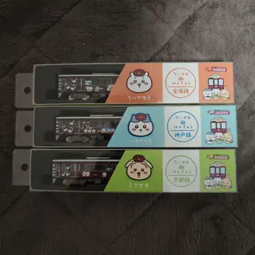 치이카와(먼작귀) 한큐 기차관 3량 세트 철도 모형